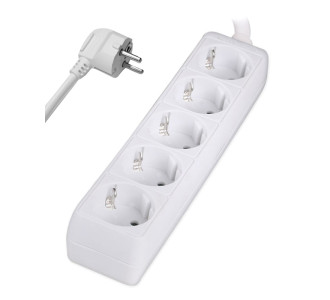 POWERTECH πολύπριζο PT-869, 5x schuko, 16A, 1.5m, λευκό