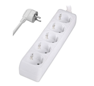 POWERTECH πολύπριζο PT-871, 5x schuko, 16A, 3m, λευκό
