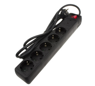 POWERTECH πολύπριζο ασφαλείας PT-881, 5x schuko, 16A, 1.5m, μαύρο POWERTECH πολύπριζο ασφαλείας PT-881, 5x schuko, 16A, 1.5m, μαύρο