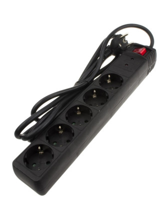 POWERTECH πολύπριζο ασφαλείας PT-883, 5x schuko, 16A, 3m, μαύρο POWERTECH πολύπριζο ασφαλείας PT-883, 5x schuko, 16A, 3m, μαύρο