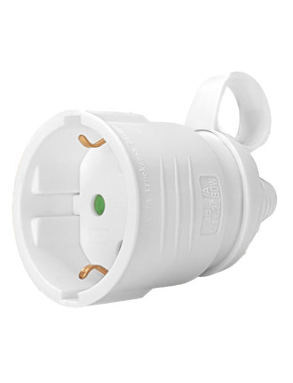 POWERTECH φις ρεύματος PT-887, 1x schuko, 16A, λευκό POWERTECH φις ρεύματος PT-887, 1x schuko, 16A, λευκό