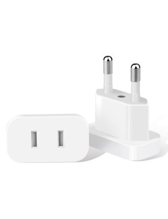 POWERTECH αντάπτορας πρίζας US σε EU PT-927, με ασφάλεια, 4.8mm, λευκός
