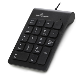 POWERTECH ενσύρματο αριθμητικό πληκτρολόγιο PT-938, USB, μαύρο