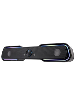 POWERTECH gaming soundbar PT-974, 10W RMS, Bluetooth, 3.5mm, RGB, μαύρο