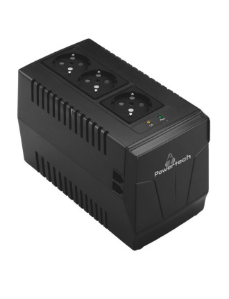 POWERTECH σταθεροποιητής ρεύματος PT-AVR-1500, 1500VA, 3x έξοδοι πρίζας