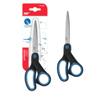 MP ψαλίδι χαρτιού PT109, μεταλλική λεπίδα, 21cm, μαύρο-μπλε MP ψαλίδι χαρτιού PT109, μεταλλική λεπίδα, 21cm, μαύρο-μπλε