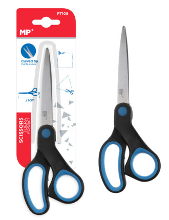 MP ψαλίδι χαρτιού PT109, μεταλλική λεπίδα, 21cm, μαύρο-μπλε MP ψαλίδι χαρτιού PT109, μεταλλική λεπίδα, 21cm, μαύρο-μπλε