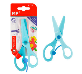 MP παιδικό ψαλίδι χαρτιού PT119, πλαστικό, 13.5cm, μπλε MP παιδικό ψαλίδι χαρτιού PT119, πλαστικό, 13.5cm, μπλε