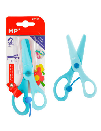 MP παιδικό ψαλίδι χαρτιού PT119, πλαστικό, 13.5cm, μπλε MP παιδικό ψαλίδι χαρτιού PT119, πλαστικό, 13.5cm, μπλε