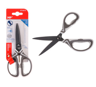 MP ψαλίδι χαρτιού PT143-3, μεταλλική λεπίδα, 17cm, λευκό-γκρι