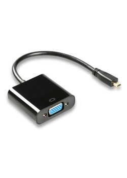 POWERTECH αντάπτορας micro HDMI (M) σε VGA (F) PTH-027 με Audio, μαύρο
