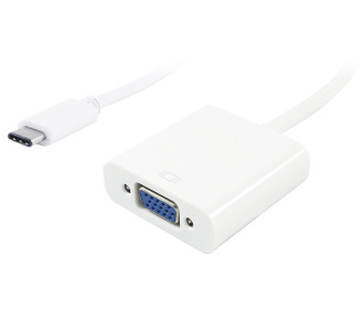 POWERTECH αντάπτορας USB Type-C σε VGA PTH-034, Full HD, λευκό
