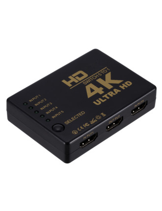 POWERTECH HDMI amplifier switch PTH-052 με τηλεχειριστήριο, 5 σε 1, 4K POWERTECH HDMI amplifier switch PTH-052 με τηλεχειριστήριο, 5 σε 1, 4K