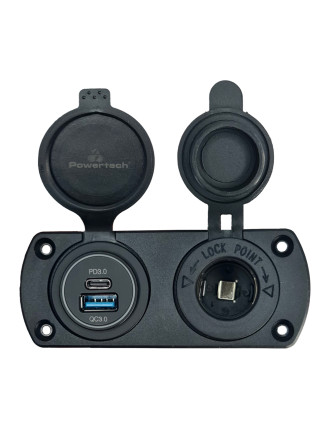 POWERTECH πρίζα 12V για σκάφη & οχήματα PTL-001, USB/USB-C θύρες, IP65 POWERTECH πρίζα 12V για σκάφη & οχήματα PTL-001, USB/USB-C θύρες, IP65