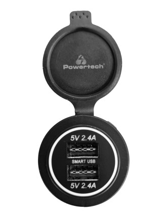 POWERTECH πρίζα USB για σκάφη & οχήματα PTL-003, 2x USB, 24W, IP65 POWERTECH πρίζα USB για σκάφη & οχήματα PTL-003, 2x USB, 24W, IP65