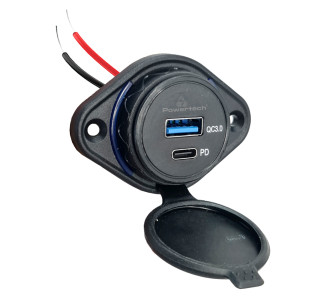 POWERTECH πρίζα USB για σκάφη & οχήματα PTL-007, USB & USB-C, 36W, IP65 POWERTECH πρίζα USB για σκάφη & οχήματα PTL-007, USB & USB-C, 36W, IP65
