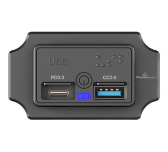 POWERTECH πρίζα USB για σκάφη & οχήματα PTL-009, USB & USB-C, 36W POWERTECH πρίζα USB για σκάφη & οχήματα PTL-009, USB & USB-C, 36W