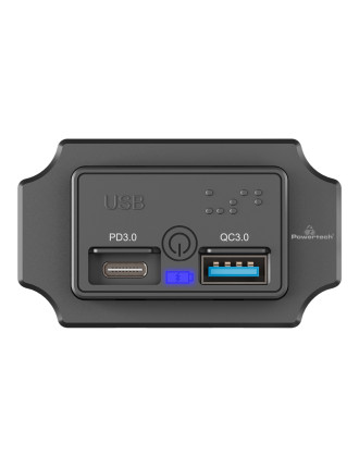 POWERTECH πρίζα USB για σκάφη & οχήματα PTL-009, USB & USB-C, 36W