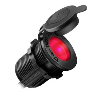 POWERTECH πρίζα αναπτήρα για σκάφη & οχήματα PTL-011, κόκκινο LED, 12V POWERTECH πρίζα αναπτήρα για σκάφη & οχήματα PTL-011, κόκκινο LED, 12V