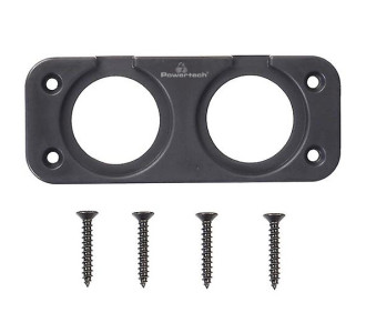 POWERTECH πάνελ πρίζας για σκάφη & οχήματα PTL-013, 2 θέσεις, 102x45mm