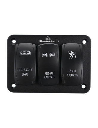 POWERTECH πάνελ σκαφών PTL-018 με 3x διακόπτες φώτων, IP65