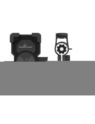 POWERTECH ασύρματος φορτιστής & βάση smartphone μοτοσυκλέτας PTL-024, 7.5W, μαύρη