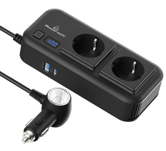 POWERTECH inverter αυτοκινήτου PTL-029, 200W, 12V/24V DC σε 2x 110V/220V AC, με 2x USB-C/2x USB POWERTECH inverter αυτοκινήτου PTL-029, 200W, 12V/24V DC σε 2x 110V/220V AC, με 2x USB-C/2x USB