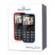 POWERTECH κινητό τηλέφωνο Sentry Eco V2, dual SIM, πλήκτρο SOS, μπλε