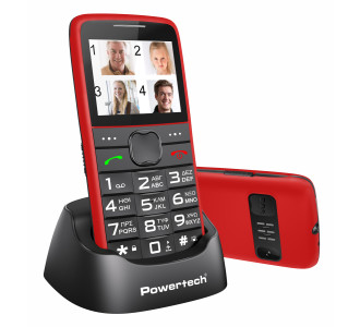 POWERTECH κινητό τηλέφωνο Sentry Eco V2, dual SIM, πλήκτρο SOS, κόκκινο POWERTECH κινητό τηλέφωνο Sentry Eco V2, dual SIM, πλήκτρο SOS, κόκκινο