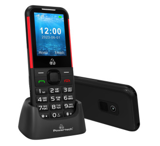 POWERTECH κινητό τηλέφωνο Sentry 4G PTM-33, SOS Call, με φακό, μαύρο
