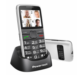 POWERTECH κινητό τηλέφωνο Sentry Eco V2, dual SIM, πλήκτρο SOS, λευκό POWERTECH κινητό τηλέφωνο Sentry Eco V2, dual SIM, πλήκτρο SOS, λευκό