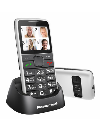 POWERTECH κινητό τηλέφωνο Sentry Eco V2, dual SIM, πλήκτρο SOS, λευκό POWERTECH κινητό τηλέφωνο Sentry Eco V2, dual SIM, πλήκτρο SOS, λευκό