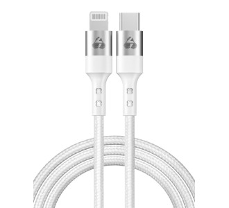 POWERTECH καλώδιο USB-C σε Lightning PTR-0127, PD 20W, copper, 1m, λευκό
