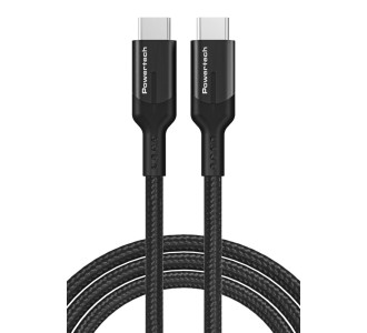 POWERTECH καλώδιο USB-C PTR-0136, PD 100W, 20Gbps, copper, 1m, μαύρο