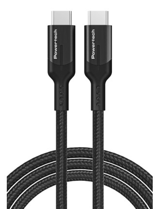 POWERTECH καλώδιο USB-C PTR-0136, PD 100W, 20Gbps, copper, 1m, μαύρο