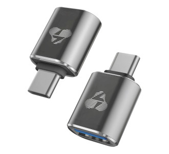 POWERTECH αντάπτορας USB-C σε USB 3.0 PTR-0148, 10 Gbps, 60W, γκρι