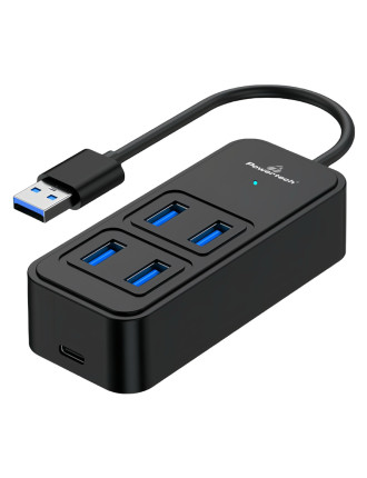 POWERTECH USB 3.2 hub PTR-0153, 4x θυρών, 5Gbps, USB σύνδεση, μαύρο
