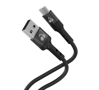 POWERTECH καλώδιο USB-C σε USB PTR-0161, σιλικόνης, 60W, 480Mbps, 1m, μαύρο