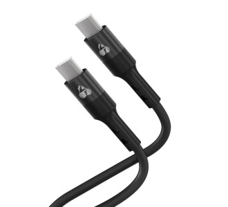 POWERTECH καλώδιο USB-C PTR-0163, σιλικόνης, 60W, 480Mbps, 1m, μαύρο