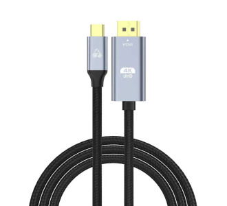 POWERTECH καλώδιο USB-C σε HDMI PTR-0171, 4K/60Hz, 10.2 Gbps, 1m, μαύρο