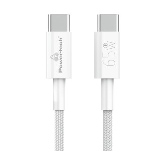 POWERTECH καλώδιο USB-C PTR-0181, 65W, 480Mbps, 1m, λευκό