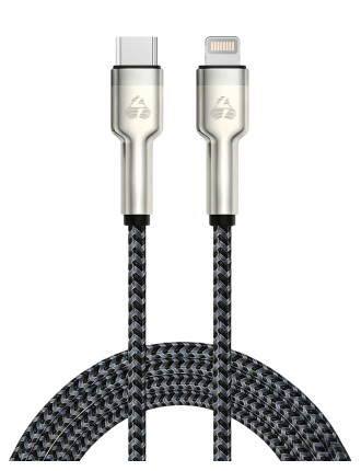 POWERTECH καλώδιο Lightning σε USB-C PTR-0200, PD 27W, 480Mbps, 1m, μαύρο/γκρι POWERTECH καλώδιο Lightning σε USB-C PTR-0200, PD 27W, 480Mbps, 1m, μαύρο/γκρι