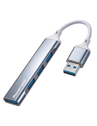 POWERTECH USB hub PTR-0207, 4x θυρών, USB 3.0, 5Gbps, USB σύνδεση, γκρι POWERTECH USB hub PTR-0207, 4x θυρών, USB 3.0, 5Gbps, USB σύνδεση, γκρι
