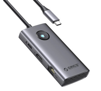 ORICO docking station PW11-6PR, 6 θυρών, USB-C σύνδεση, 100W PD 4K, γκρι ORICO docking station PW11-6PR, 6 θυρών, USB-C σύνδεση, 100W PD 4K, γκρι