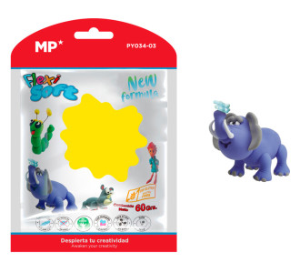 MP πλαστελίνη PY034-03, χωρίς γλουτένη, 60γρ, κίτρινη MP πλαστελίνη PY034-03, χωρίς γλουτένη, 60γρ, κίτρινη