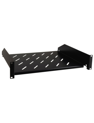 PULSAR σταθερό ράφι 19" RAPD600, για rack βάθους 600mm, 2U, μαύρο