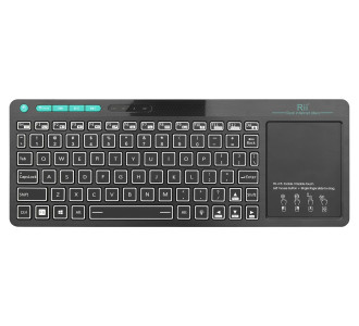 RIITEK ασύρματο πληκτρολόγιο Mini K18S με touchpad, RGB backlit, 2.4GHz & Bluetooth
