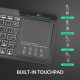 RIITEK ασύρματο πληκτρολόγιο Mini K18S με touchpad, RGB backlit, 2.4GHz & Bluetooth