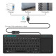 RIITEK ασύρματο πληκτρολόγιο Mini K18S με touchpad, RGB backlit, 2.4GHz & Bluetooth