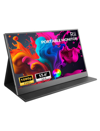 RIITEK φορητή οθόνη RS100, IPS, 15.6" 1920x1080, HDR, mini HDMI/USB-C, με ηχεία